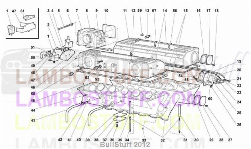 2003 Lamborghini MURCIELAGO COUPE EUROPE INTAKE MANIFOLD (13.01.00)